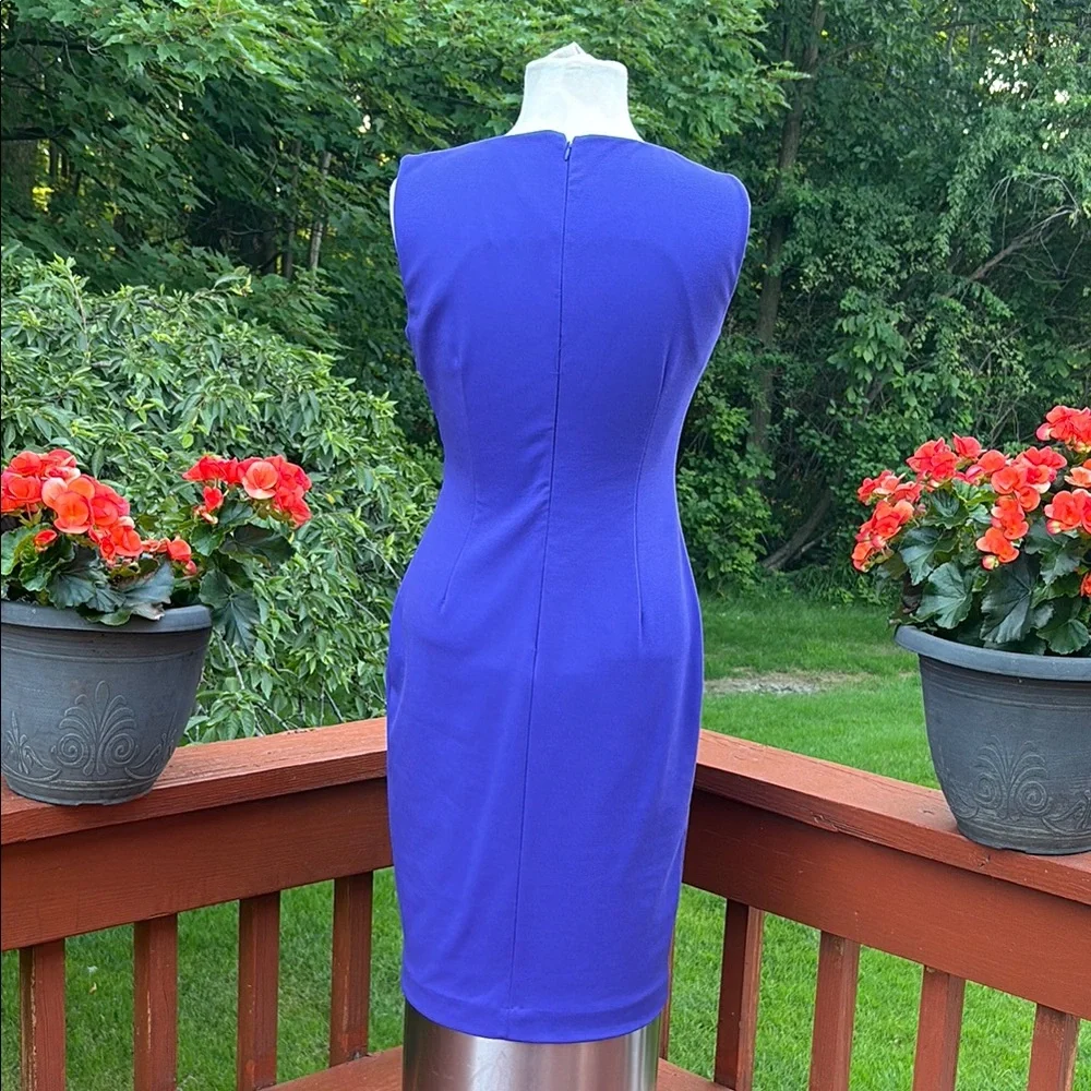 Calvin Klein Collection Blue Ruched Sheath Mini Dress-NWT - Picture 3 of 13